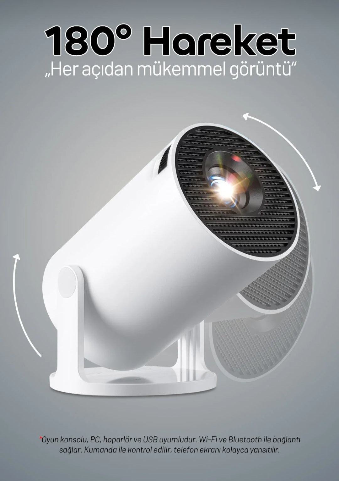 Gomax HY300 PRO 4K Taşınabilir Sinema Projeksiyon